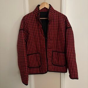 Women's Cropped Quilted Jacket Floral Printed LightWeight Padded Puffer Coat